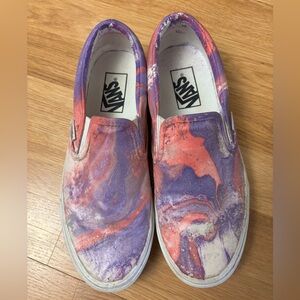 Vans Purple Marble Slip-Ons Women’s 8